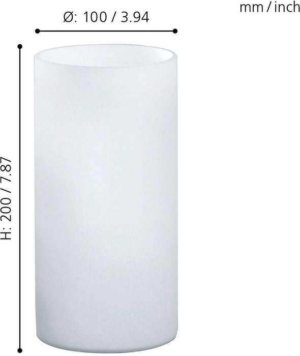 Veioza  EGLO GEO cu abajur minimalist din sticla, 20 cm inaltime - LunaHome.ro