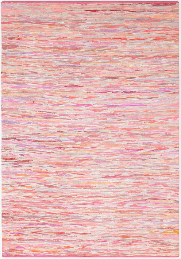 Covor Ameer din bumbac lucrat manual cu nuante de roz, 80x150 cm - LunaHome.ro