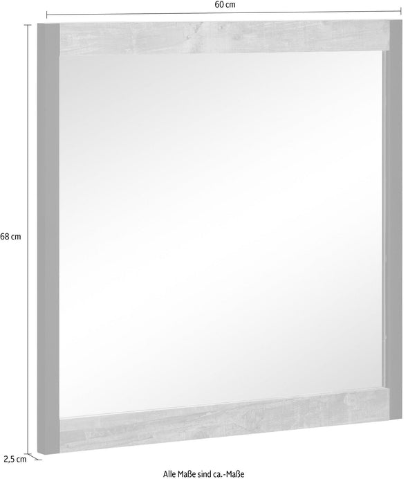 Oglinda Chris cu rama cu aspect de beton, 60x68 cm - LunaHome.ro