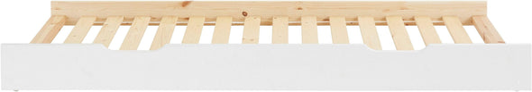 Sertar pentru pat MIT din lemn masiv alb, 200 cm lungime - LunaHome.ro