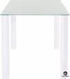 Masă sticlă albă Bein, 120 cm - LunaHome.ro