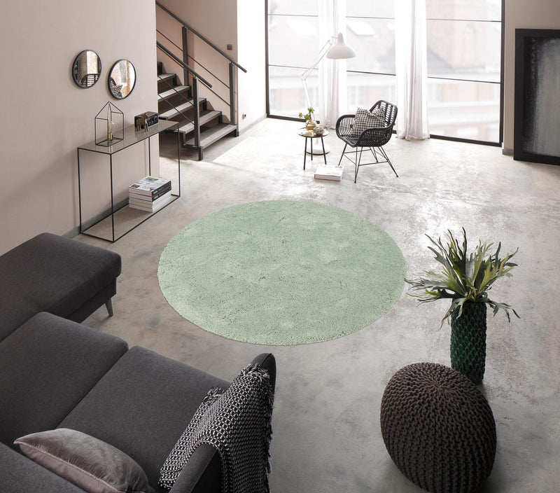 Covor shaggy Desner, verde, rotund, 140 cm - LunaHome.ro