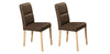 Set 2 scaune de masa Laros din piele eco maro inchis - LunaHome.ro