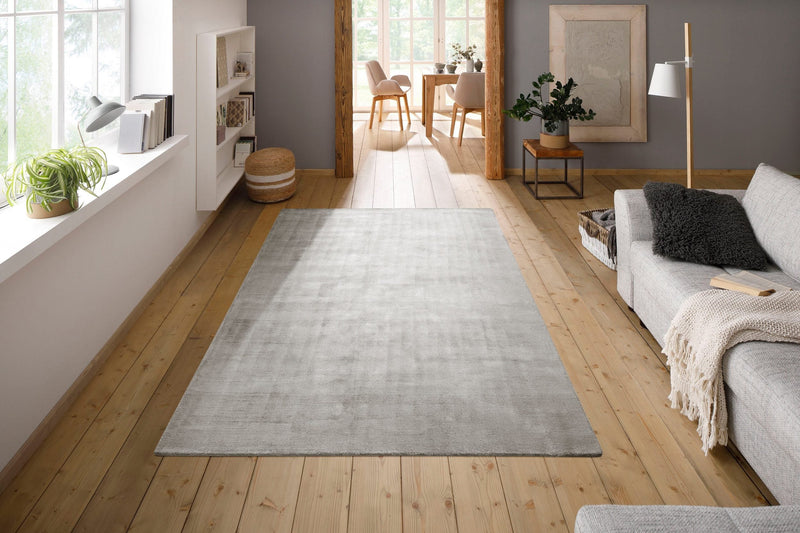 Covor »Shirley« din viscoza cu aspect matasos, argintiu 120x180 cm - LunaHome.ro