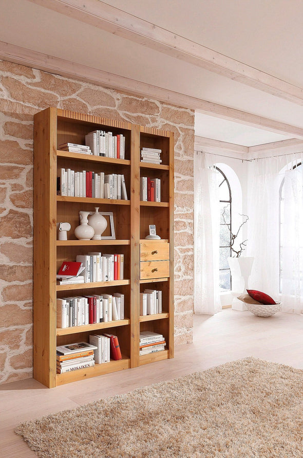 Bibliotecă »Bergen« din lemn masiv de pin natur, 81 cm latime - LunaHome.ro