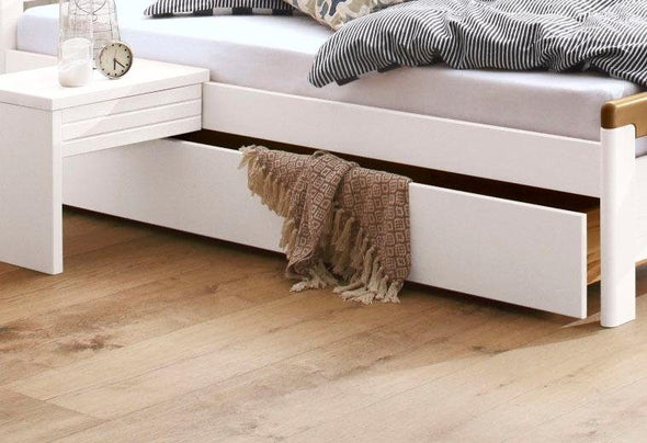Pat Carita din lemn masiv de pin al cu sertare inclsue 180x200 cm - LunaHome.ro