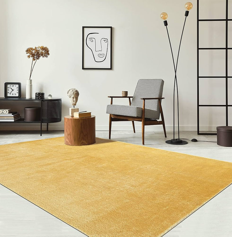 Covor de blană Loft37 foarte pufos auriu 80x150 cm - LunaHome.ro
