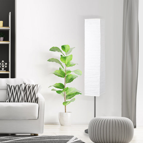 Lampadar de podea Brilliant Nerva cu abajur din hartie, 145 cm