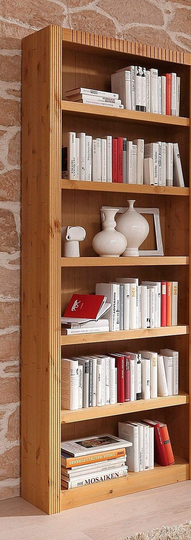 Bibliotecă »Bergen« din lemn masiv de pin natur, 81 cm latime - LunaHome.ro