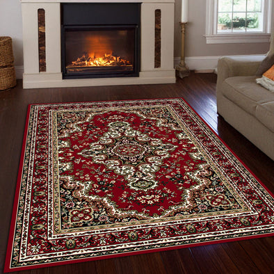 Covor Ali Oriental cu model clasic rosu 190x280 cm