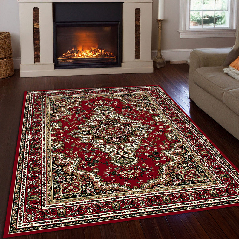 Covor Ali Oriental cu model clasic rosu 190x280 cm - LunaHome.ro