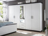 Set complet dormitor Siena alb cu aspect de lemn, 4 piese - LunaHome.ro