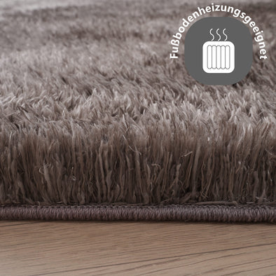 Covor Micro Shaggy pufos pestriț gri-maro 190x280 cm - LunaHome.ro