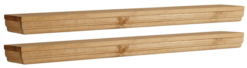 Set 2 rafturi de perete Vilma din lemn de pin natur, 89 cm lungime - LunaHome.ro
