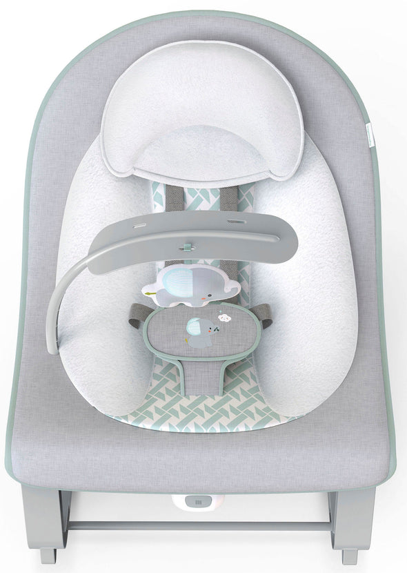 Balansoar electric pentru copii Keep Cosy gri cu vibratii - LunaHome.ro