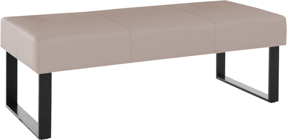 Bancheta Oliver cu tapiterie bej lățime 140cm, cu cadru metalic - LunaHome.ro