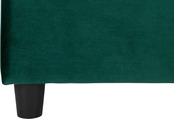 Bancheta Relaxy cu depozitare, din catifea verde 100 cm