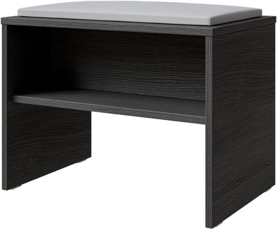 Bancheta Safir cu perna si spatiu de depozitare gri 60 cm - LunaHome.ro