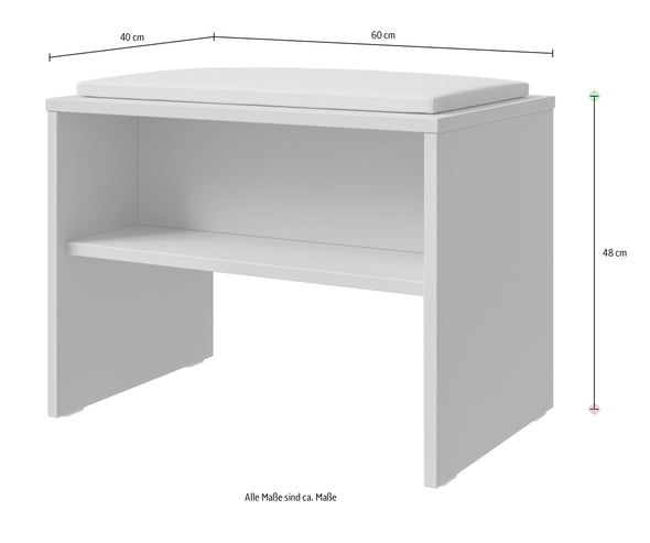 Bancheta Safir cu perna si spatiu de depozitare gri 60 cm - LunaHome.ro