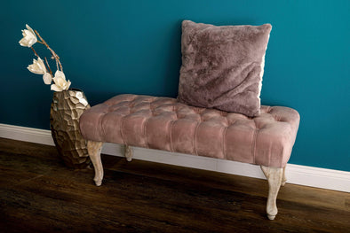 Banchetă Senna eleganta din catifea violet 100 cm lungime - LunaHome.ro