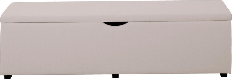 Bancheta Standard din cu tesatura fina bej cu depozitare 120 cm - LunaHome.ro