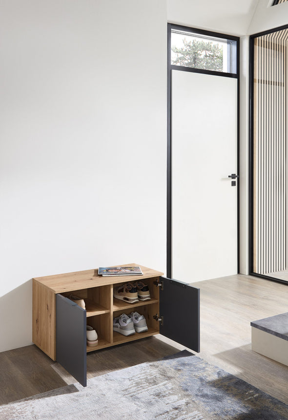 Bancheta de hol Lagos cu spatiu pentru pantofi 80 cm - LunaHome.ro