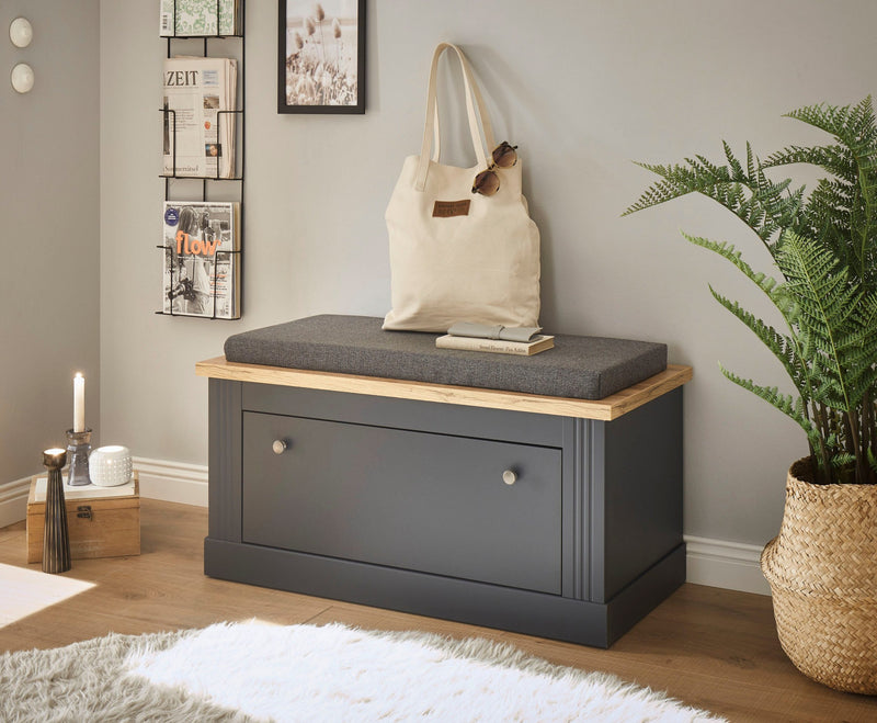 Bancheta de hol Westminster cu perna in design romantic, 92 cm - LunaHome.ro
