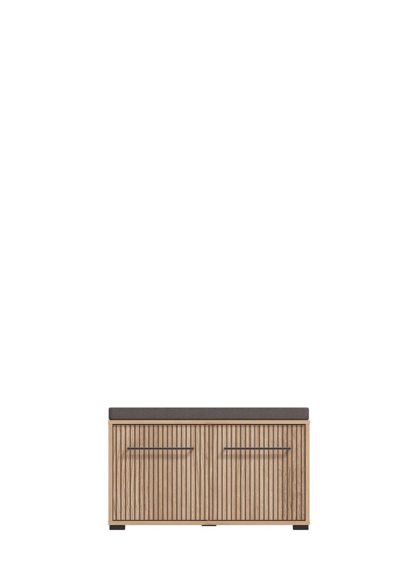 Bancheta de hol Landes cu aspect de riflaj 80 cm - LunaHome.ro