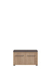 Bancheta de hol Landes cu aspect de riflaj 80 cm - LunaHome.ro