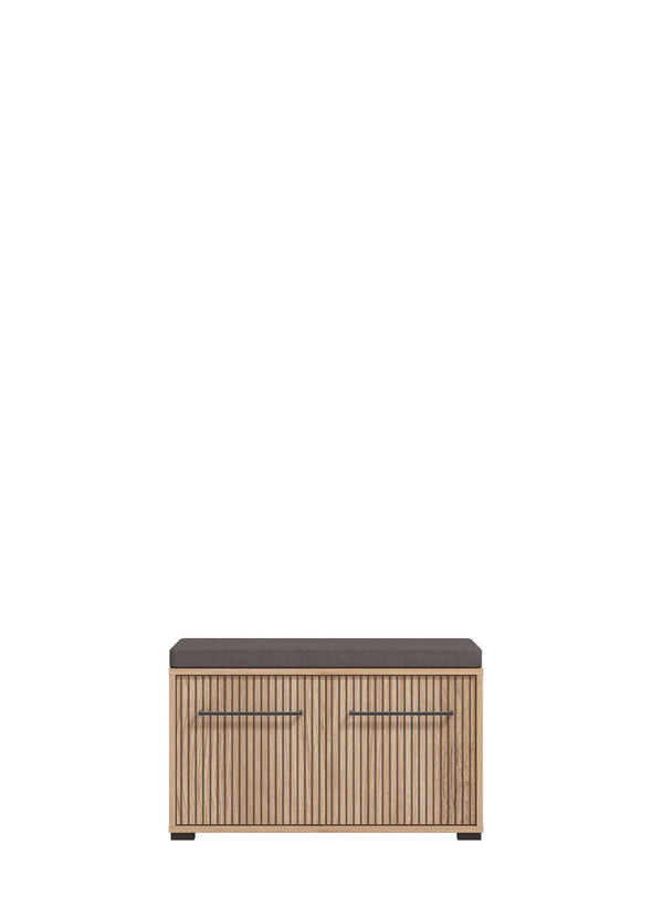 Bancheta de hol Landes cu aspect de riflaj 80 cm - LunaHome.ro