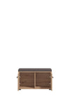 Bancheta de hol Landes cu aspect de riflaj 80 cm - LunaHome.ro