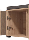 Bancheta de hol Landes cu aspect de riflaj 80 cm - LunaHome.ro
