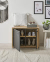 Bancheta de hol pentru pantofi Volano cu riflaj 64 cm - LunaHome.ro