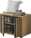 Bancheta de hol pentru pantofi Volano cu riflaj 64 cm - LunaHome.ro