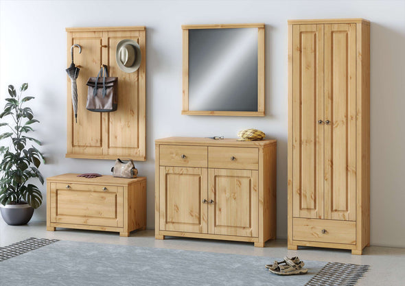 Bancheta pantofar de hol Gotland din lemn de pin natur 85 cm - LunaHome.ro