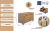 Bancheta pantofar de hol Gotland din lemn de pin natur 85 cm - LunaHome.ro