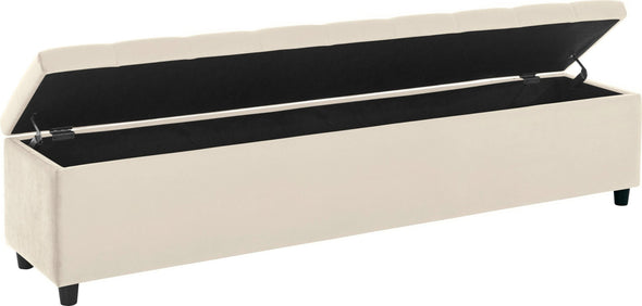 Bancheta pentru pat GMK Relaxy bej cu depozitare 180 cm - LunaHome.ro