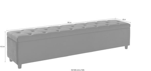 Bancheta pentru pat GMK Relaxy bej cu depozitare 180 cm - LunaHome.ro