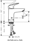 Baterie de lavoar HansGrohe Logis crom 16,4 cm înălțime