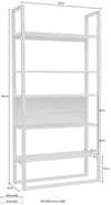 Biblioteca New Est cu cadru din lemn de stejar natur 90 cm - LunaHome.ro