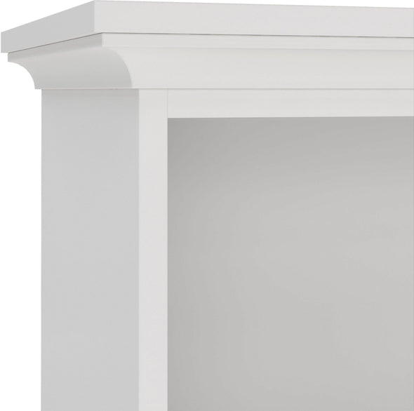 Bibliotecă albă Paris din Mdf cu frezari decorative 96 cm lățime