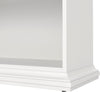 Bibliotecă albă Paris din Mdf cu frezari decorative 96 cm lățime