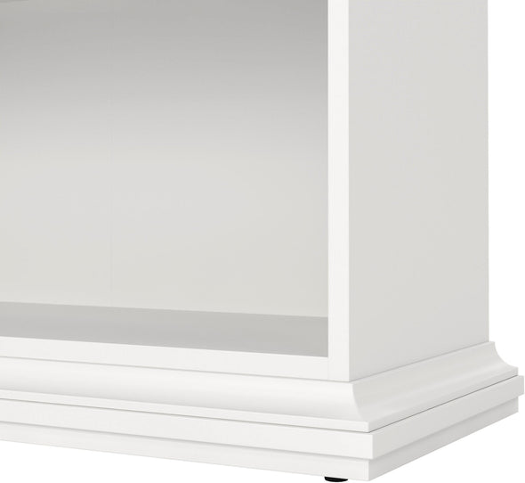 Bibliotecă albă Paris din Mdf cu frezari decorative 96 cm lățime