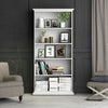 Bibliotecă albă Paris din Mdf cu frezari decorative 96 cm lățime