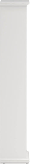 Bibliotecă albă Paris din Mdf cu frezari decorative 96 cm lățime
