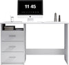 Birou Adria alb mat cu 3 sertare reversibilie 123 cm lățime - LunaHome.ro
