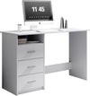 Birou Adria alb mat cu 3 sertare reversibilie 123 cm lățime - LunaHome.ro