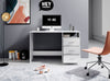 Birou Adria alb mat cu 3 sertare reversibilie 123 cm lățime - LunaHome.ro