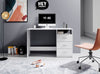 Birou Adria alb mat cu 3 sertare reversibilie 123 cm lățime - LunaHome.ro