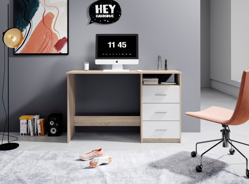 Birou Adria cu 3 sertare reversibilie 123 cm lățime - LunaHome.ro